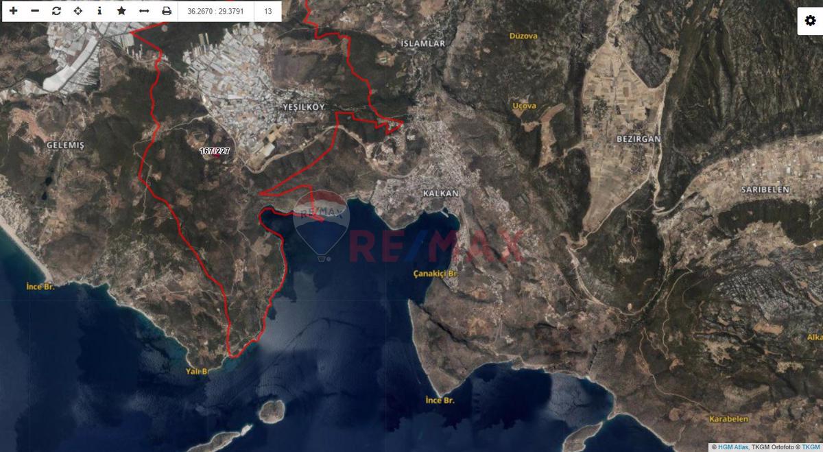 RE/MAX PUPA'DAN KALKAN YEŞİLKÖY'DE SATILIK ARAZİ - Küçük Görsel 3
