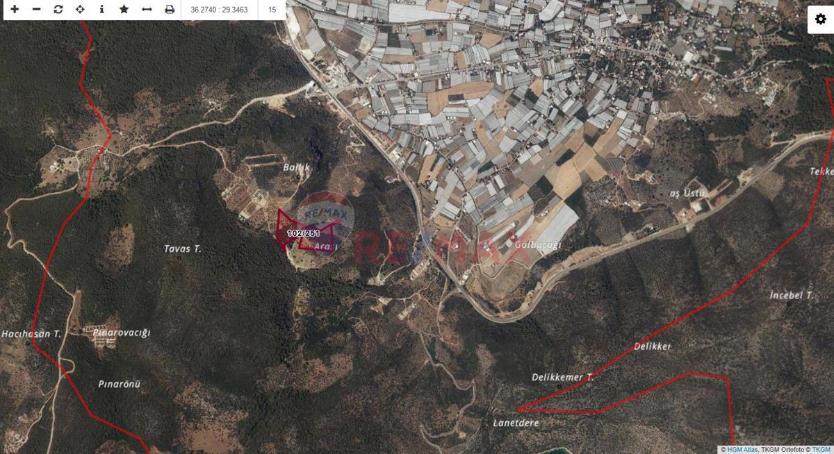 RE/MAX PUPA'DAN KALKAN YEŞİLKÖY'DE SATILIK 2B ARAZİ - Küçük Görsel 1